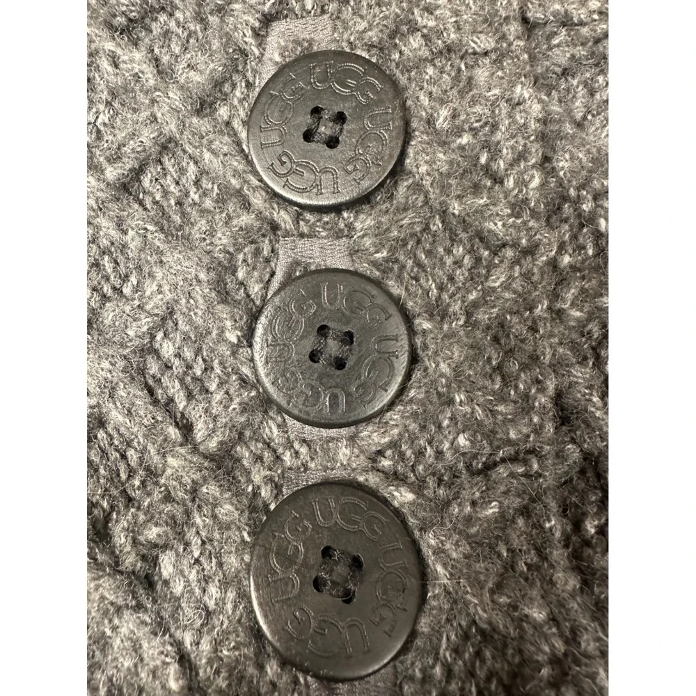 UGG Australia Tall Knit‎ Button Boots Gray Women's Size 6